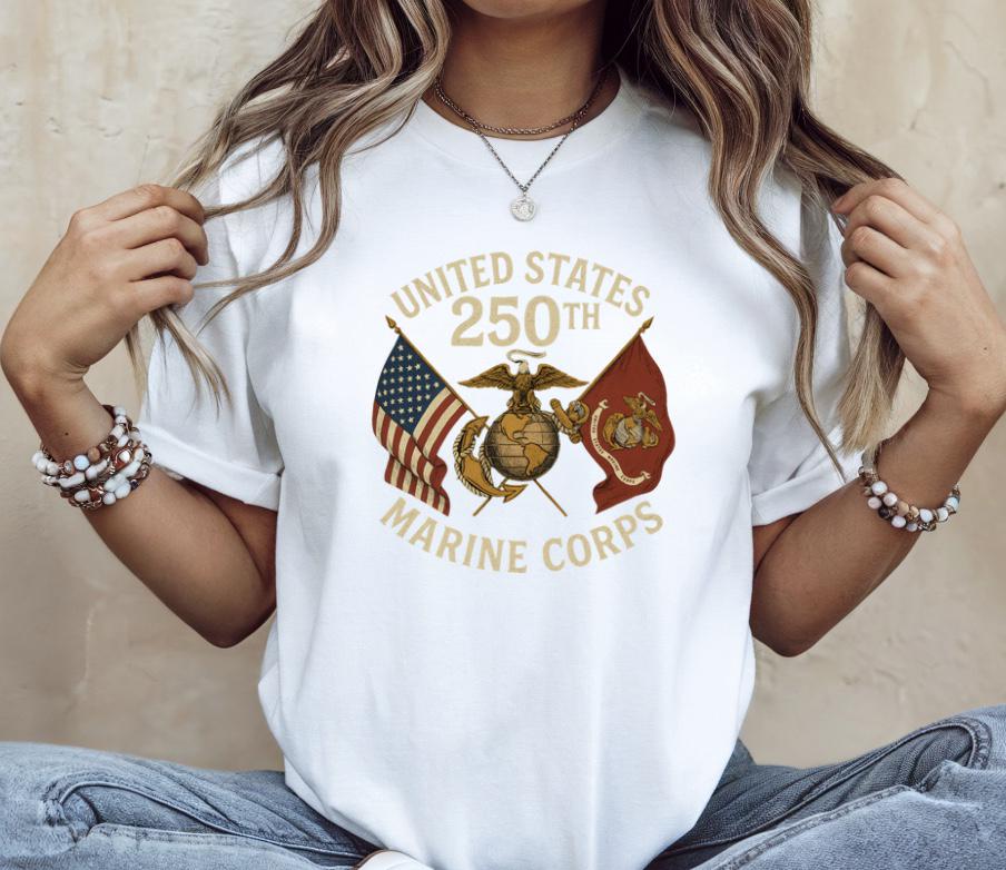 250th Usmc Birthday Shirt Marine Corps Anniversary Tee Veteran Gift Heavy Cotton Shirt 1759895889145.jpg