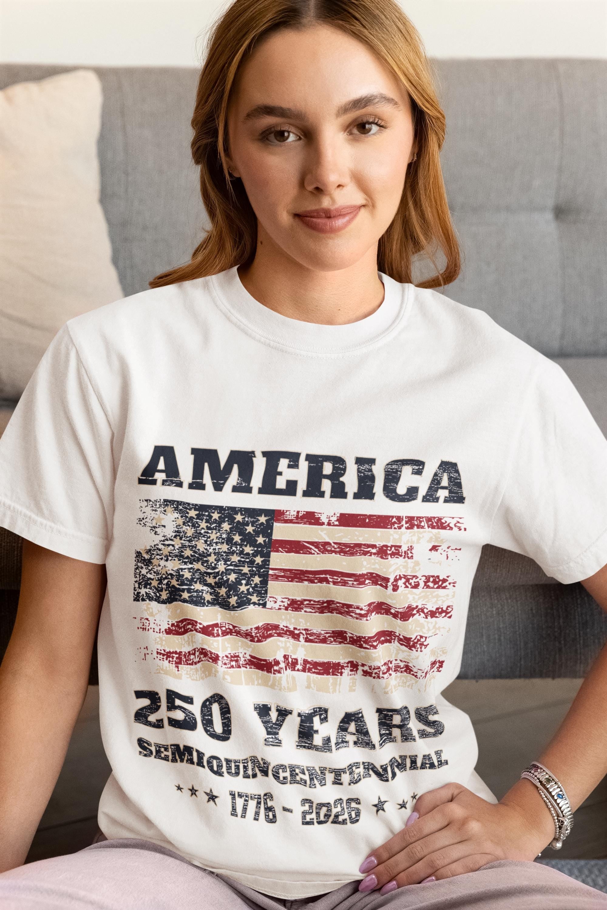 America 250 Years Comfort Colors Tee Vintage Usa Flag Shirt 1759896900971.jpg