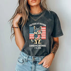 American Patriot Dog T Shirt 250 Years Of Freedom   Comfort Colors Tee 1759907821902.jpg