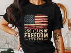 Usa Flag 250 Years Of Freedom Shirt   Distressed Us Flag T Shirt Patriotic 1776 2026 America Anniversary Tee 4th Of July Independence Day 1759910727137.jpg