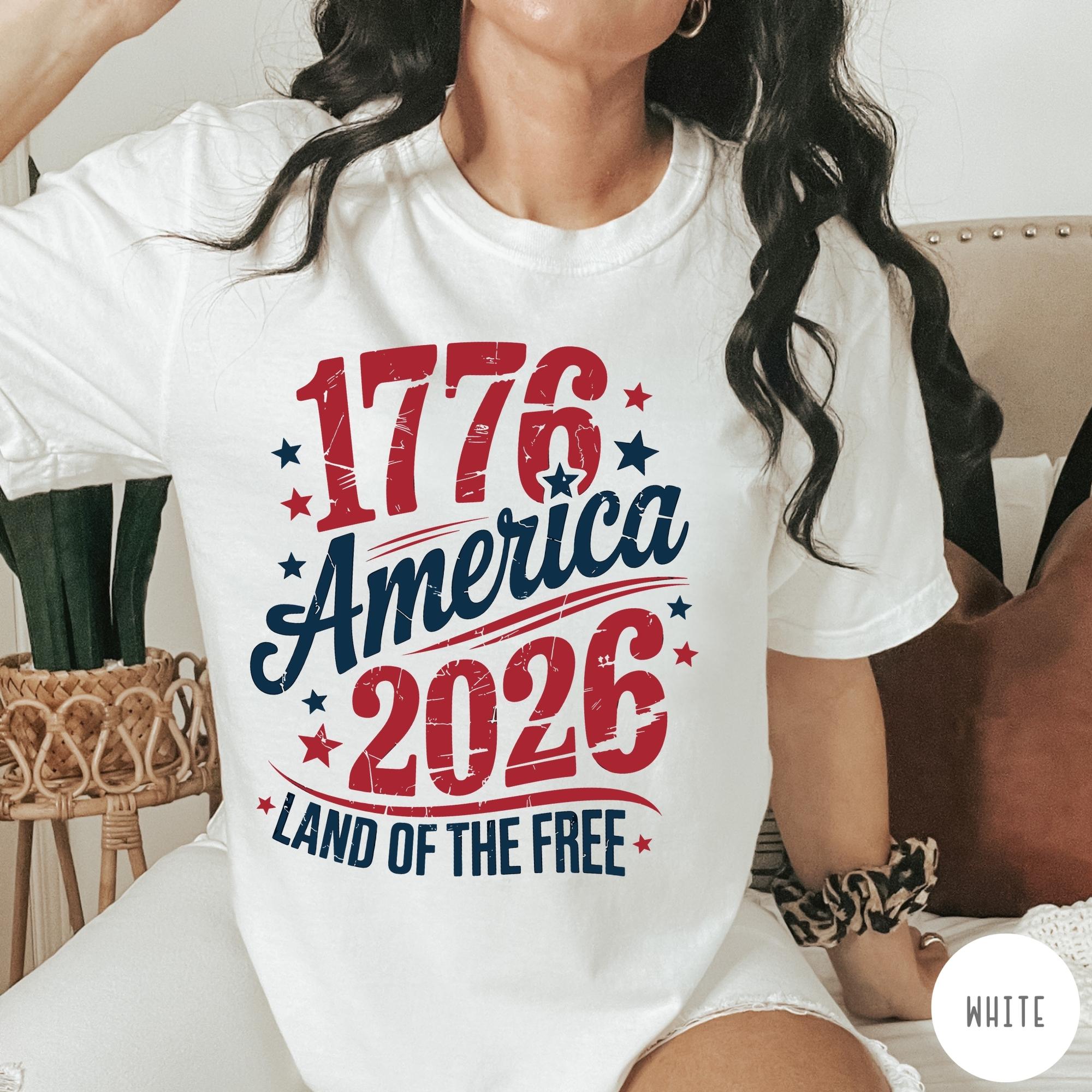 Vintage Usa Comfort Colors Tee 250 Years American Independence Day T Shirt 1776 2026 America Tee 4th Of July Celebration Wear 1759910965020.jpg