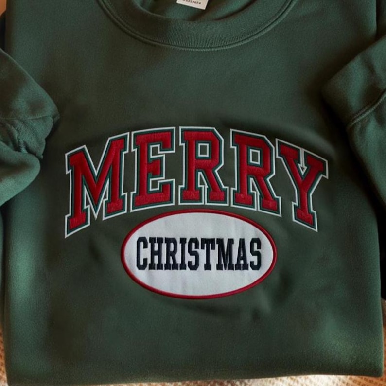 Merry Christmas Embroidered Sweatshirt Retro Merry Christmas Hoodie Merry Christmas Hoodie Family Christmas Sweater Christmas Sweatshirt 1759911383008.jpg