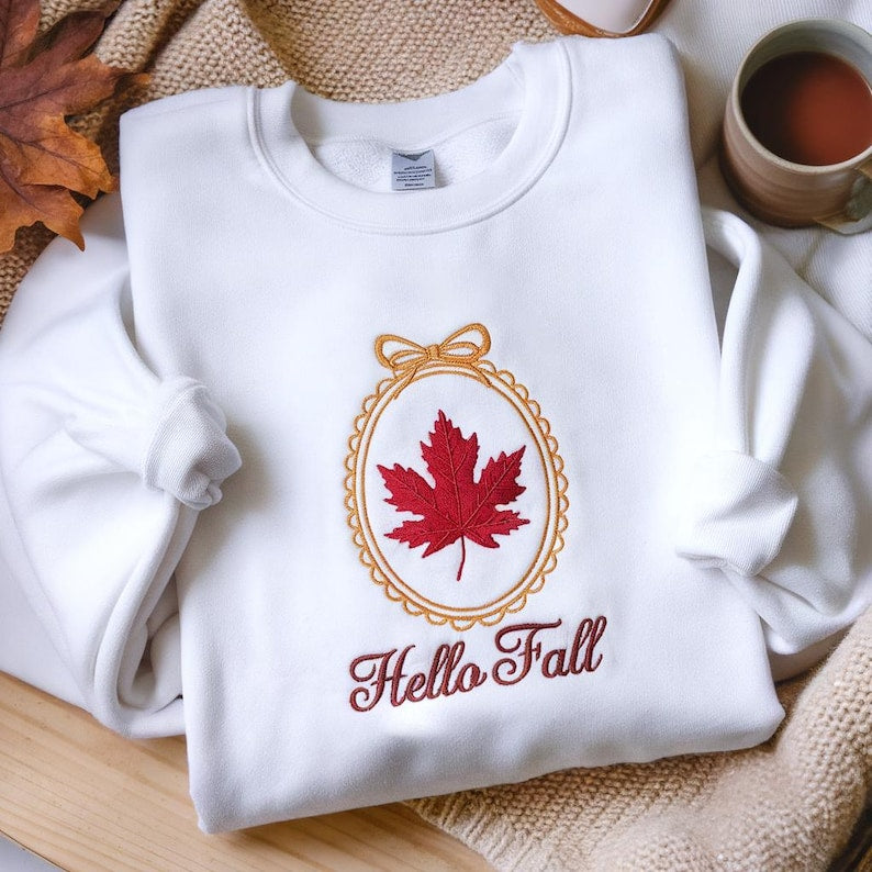 Coquette Bow Embroidered Hello Fall Sweatshirt Hello Fall Sweatshirt Cozy Autumn Hoodie Thanksgiving Sweatshirt Cute Fall Hoodie 1759912897800.jpg