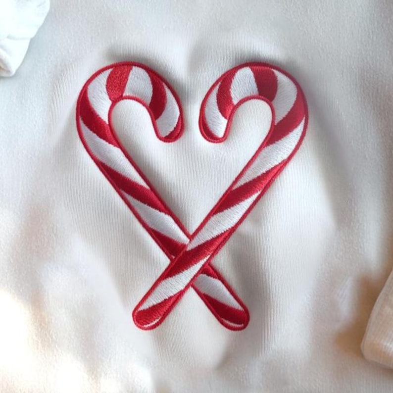 Candy Cane Embroidered Sweatshirt Retro Christmas Sweatshirt Holiday Sweater Merry Christmas Hoodie Cute Christmas Hoodie 1759981600154.jpg