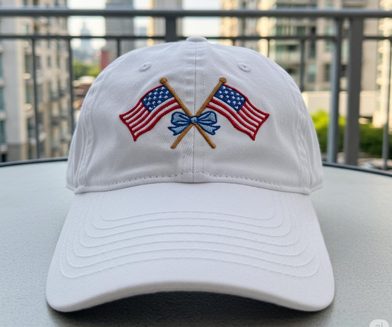 Coquette 4th Of July Embroidered Hat American Flag Baseball Cap For Women Patriotic Washed Dad Hat Usa Flag Bow Cap Trendy Summer Hat 1759982273774.png