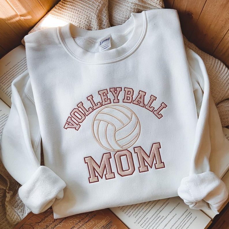 Volleyball Mom Embroidered Sweatshirt Volleyball Mom Sweatshirt Volleyball Mama Hoodie Sports Mom Hoodie Distressed Retro Volleyball Mom 1759995595797.jpg