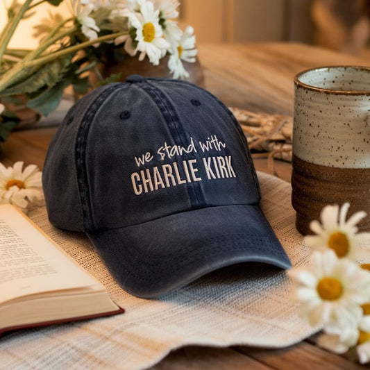 We Stand With Charlie Kirk Embroidered Hat Patriotic Supporter Baseball Cap Vintage Adjustable Dad Hat Conservative Gift For Men And Women Freedom Style Cap 1760001376456.jpg