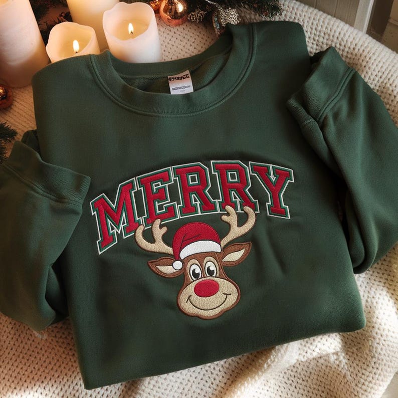 Christmas Reindeer Embroidered Sweatshirt Merry Christmas Hoodie Holiday Sweater Santa Hoodie Cute Funny Christmas Sweatshirt 1760004726992.jpg