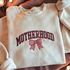 Motherhood Coquette Bow Ribbon Embroidered Sweatshirt Retro Mother Hood Sweater Sarcastic Mama Hoodie Mom Life Sweatshirt Mothers Day Hoodie 1760081491596.jpg