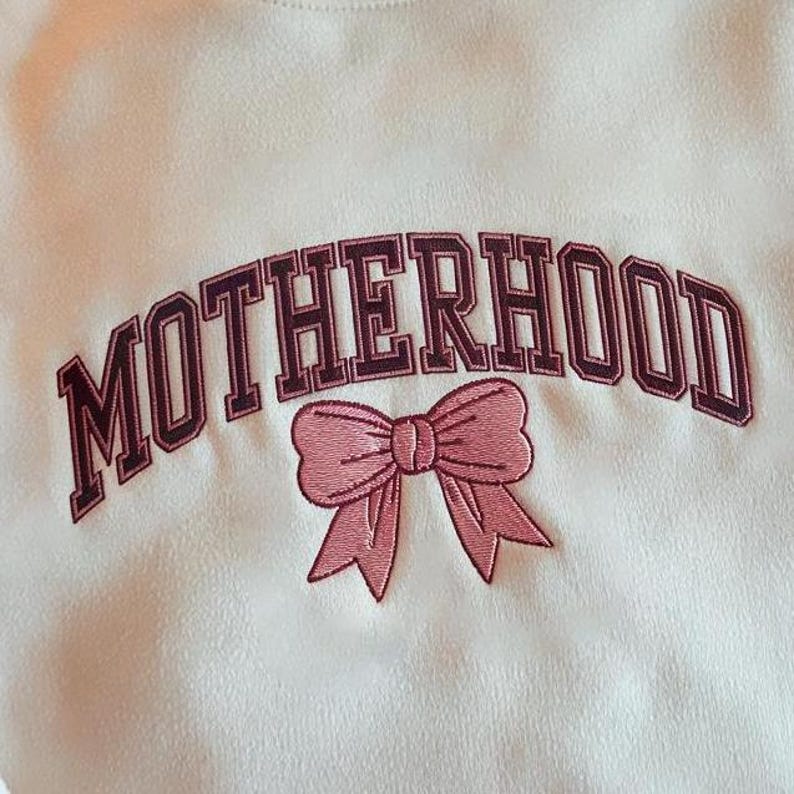 Motherhood Coquette Bow Ribbon Embroidered Sweatshirt Retro Mother Hood Sweater Sarcastic Mama Hoodie Mom Life Sweatshirt Mothers Day Hoodie 1760081491694.jpg