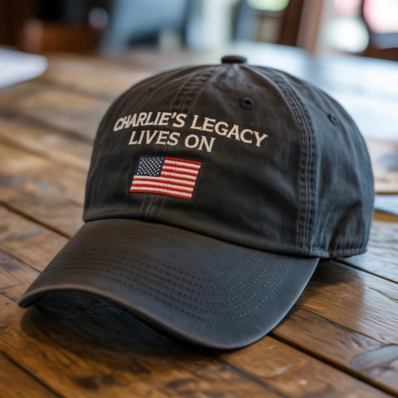Charlie Kirk Patriotic Distressed Embroidered Hat Charlies Legacy Lives On A Real American Patriot Cap Pray For Charlie 1760081823780.jpg