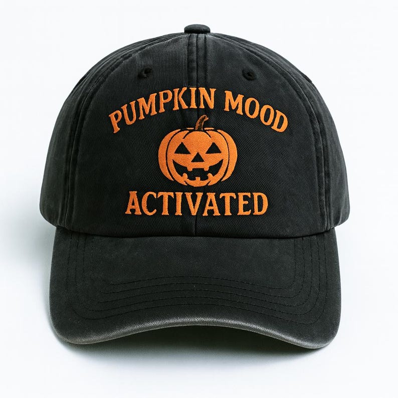 Pumpkin Mood Activated Embroidered Hat Funny Halloween Dad Cap Fall Vibes Pumpkin Patch Outfit Spooky Season Aesthetic Gift 1760087748609.jpg