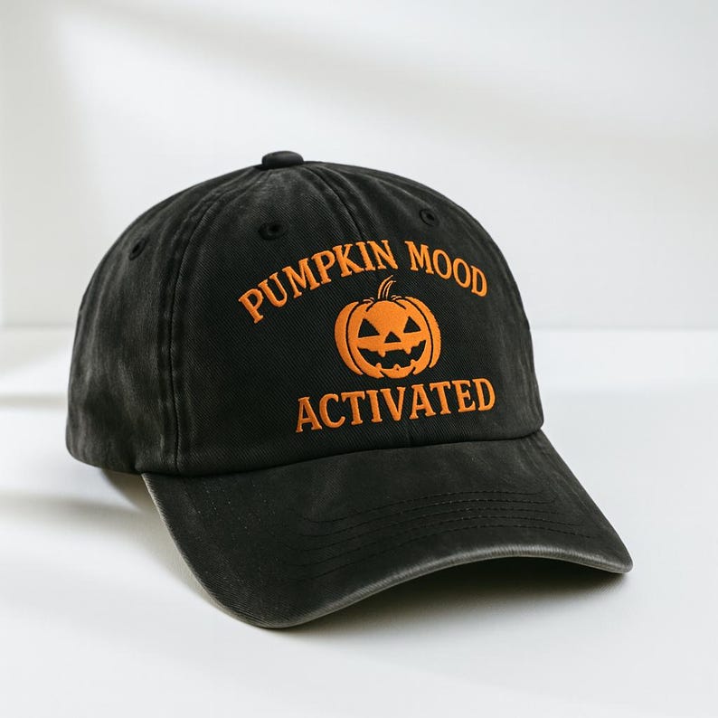Pumpkin Mood Activated Embroidered Hat Funny Halloween Dad Cap Fall Vibes Pumpkin Patch Outfit Spooky Season Aesthetic Gift 1760087748692.jpg