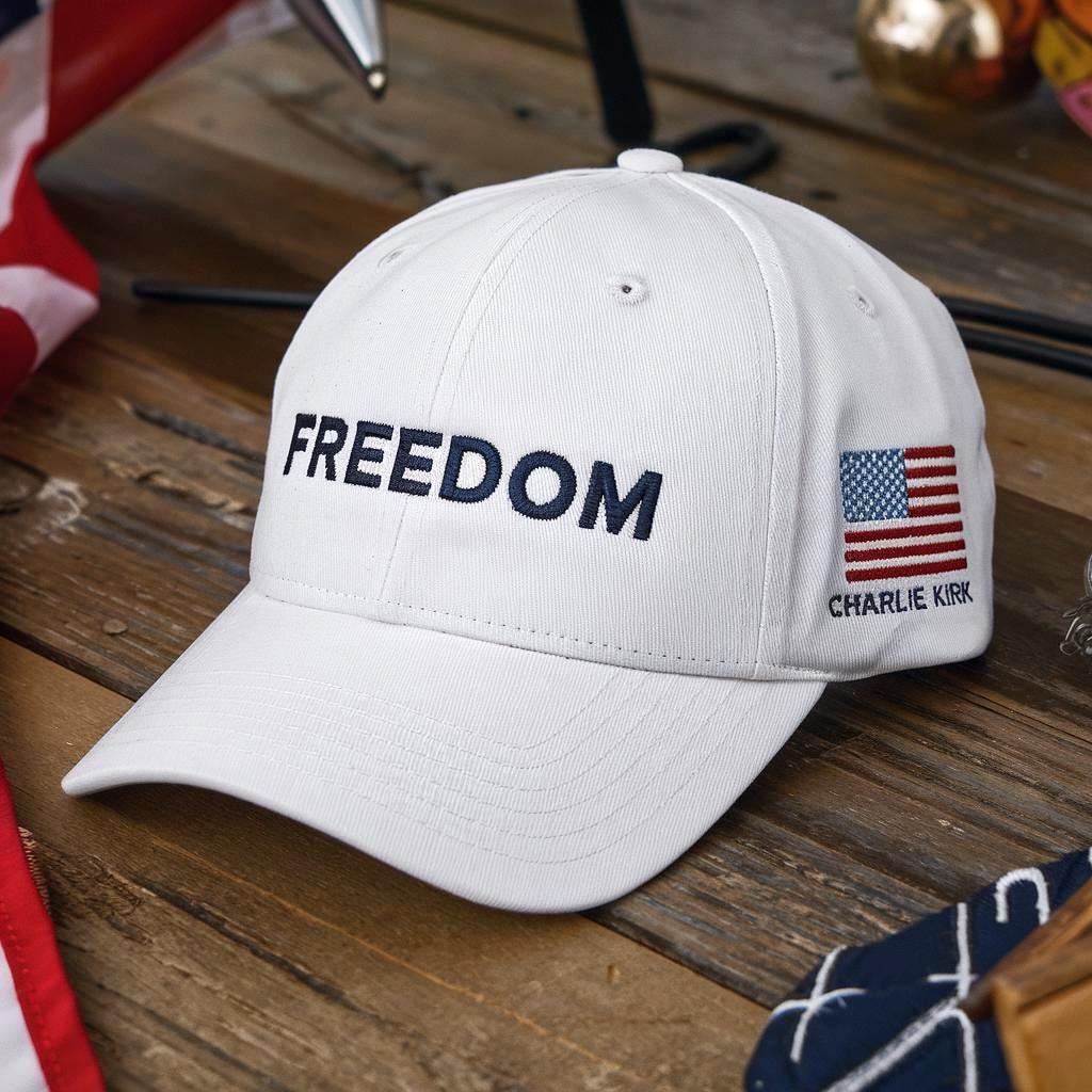 Charlie Kirk Freedom Embroidered Hat In Memory Of Charlie Kirk Cap This Is The Turning Point Hat Political Awareness Cap Patriotic Hat 1760151629893.jpg