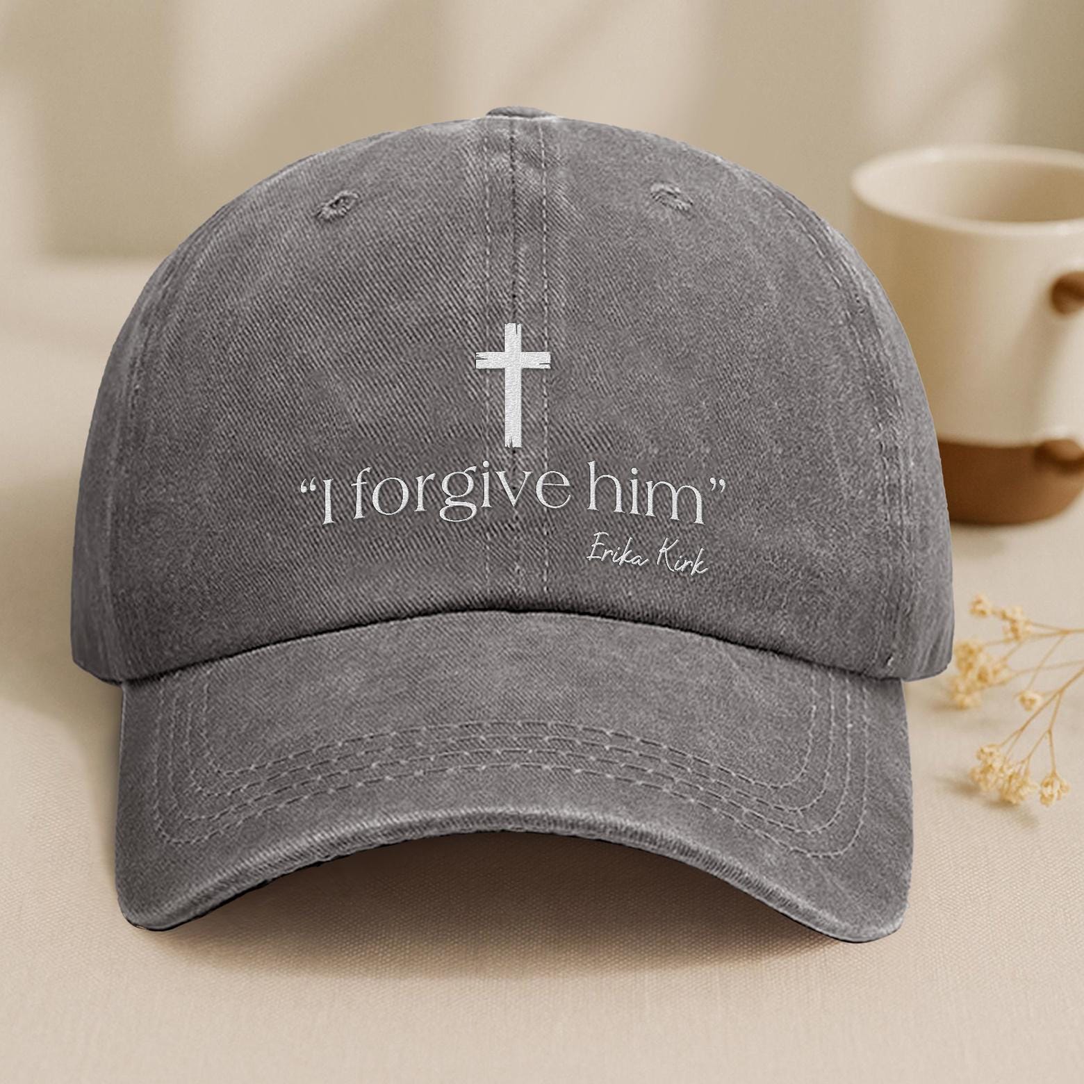 Erika Kirks I Forgive Him Embroidered Cap Red White Blueberries Cap Charlie Kirk Embroidered Charlie Kirk Cap 1760152232440.jpg
