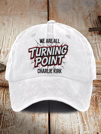 Retro We Are All Turning Point Print Baseball Cap Patriotic Classic Hat Political Statement Hat Activist Hat Pray For Charlie 1760153437623.jpg