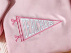 Back To School Embroidered Sweatshirt Teacher Hoodie Grand Millennial Hoodie Flag Pennant Back To School Sweater Teacher Sweatshirt 1760153828673.jpg