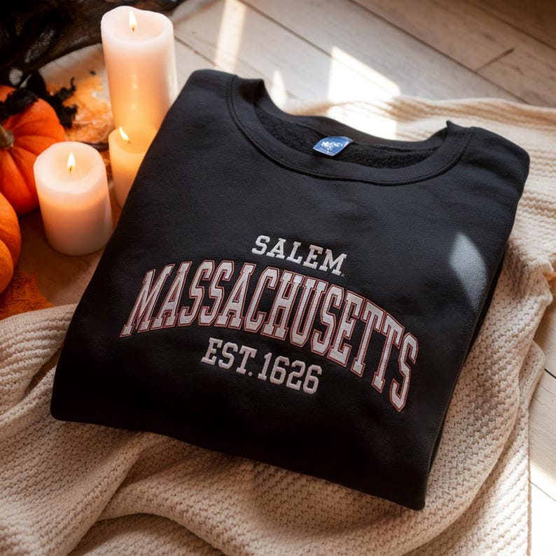 Salem Massachusetts Embroidered Sweatshirt Hocus Pocus Halloween Fall Hoodie Spooky Season Salem Witch Embroidered Hoodie Halloween Sweater 1760155995741.jpg