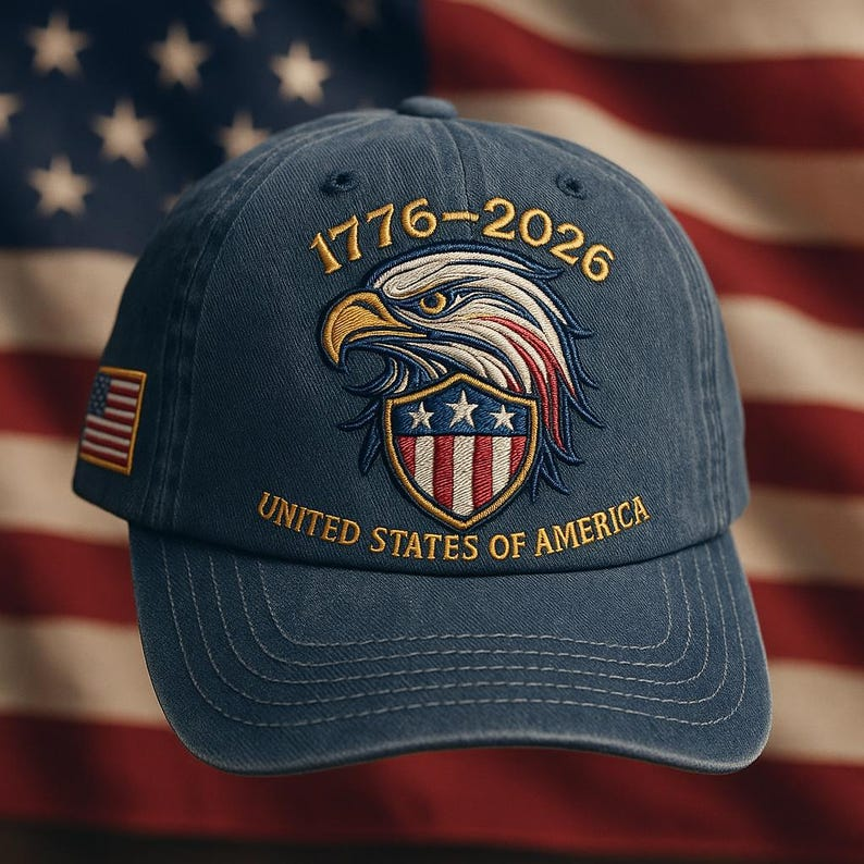1776 2026 Embroidered Dad Cap United States 250th Anniversary Shield Hat American Eagle Patriotic Cap 1760322590994.png
