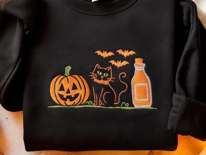 Retro Halloween Embroidered Sweatshirt Long Live Halloween Vintage Halloween Sweatshirt Spooky Season Pumpkin Hoodie Halloween Hoodie 1760324008629.jpg