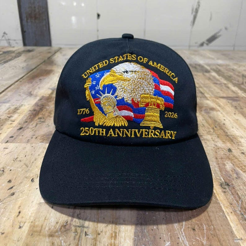 Usa 250th Anniversary Embroidered Baseball Cap American Eagle  Liberty 1760325703437.png