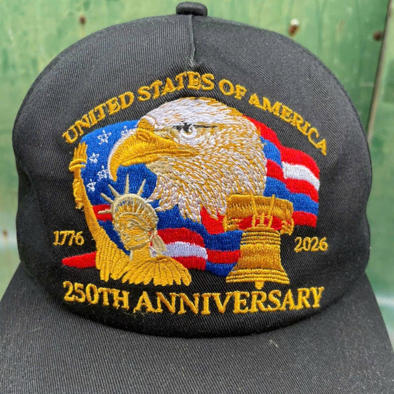 Usa 250th Anniversary Embroidered Baseball Cap American Eagle  Liberty 1760325703608.png