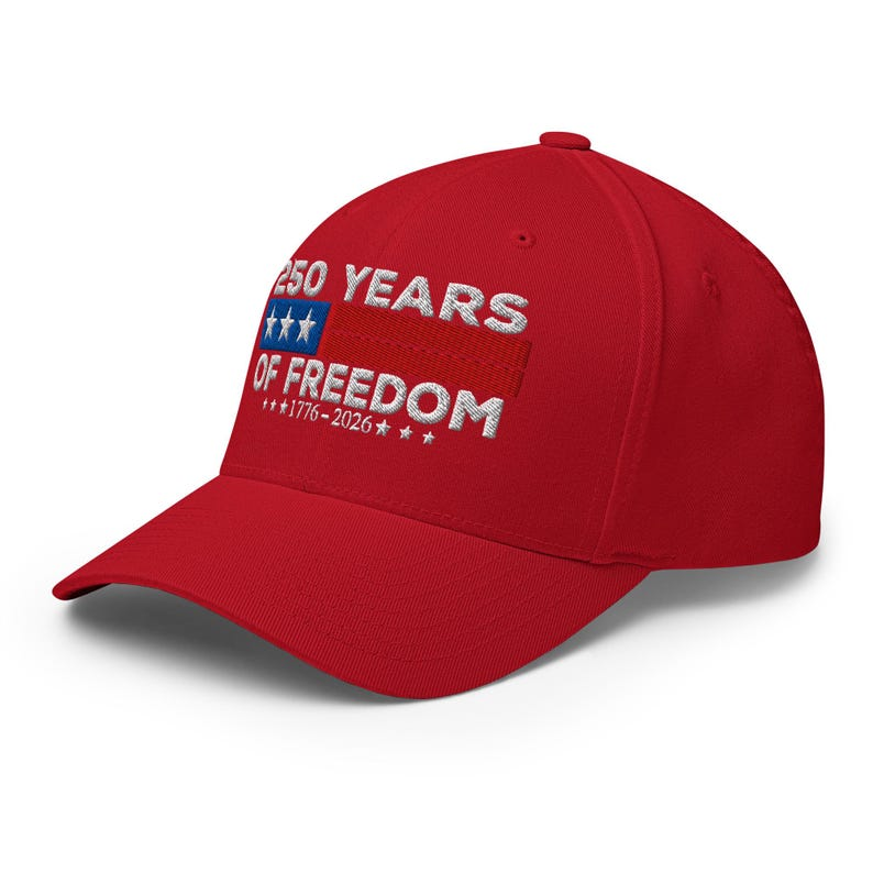 America 250th Anniversary Freedom Hat Embroidered Usa 1776   2026 Fitted Baseball Cap 1760341520417.png