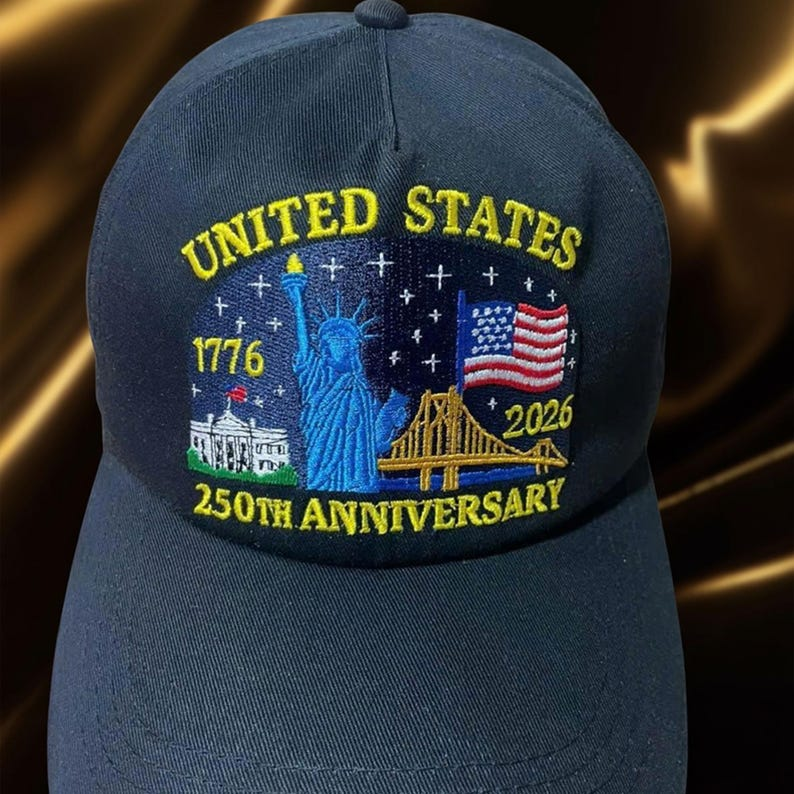Usa 250th Anniversary Embroidered Baseball Cap   Patriotic American Flag 1760345787884.png