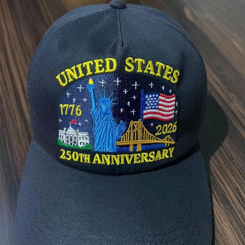 Usa 250th Anniversary Embroidered Baseball Cap   Patriotic American Flag 1760345788578.png