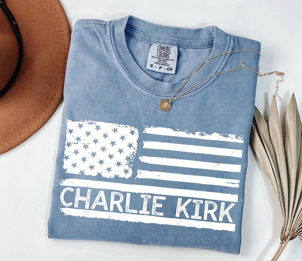 Comfort Colors American Patriot Shirt Charlie Kirk Memorial Shirt Patriotic Charlie Kirk Shirt Faith Based Tee Political Activist Shirt 1760406860132.jpg