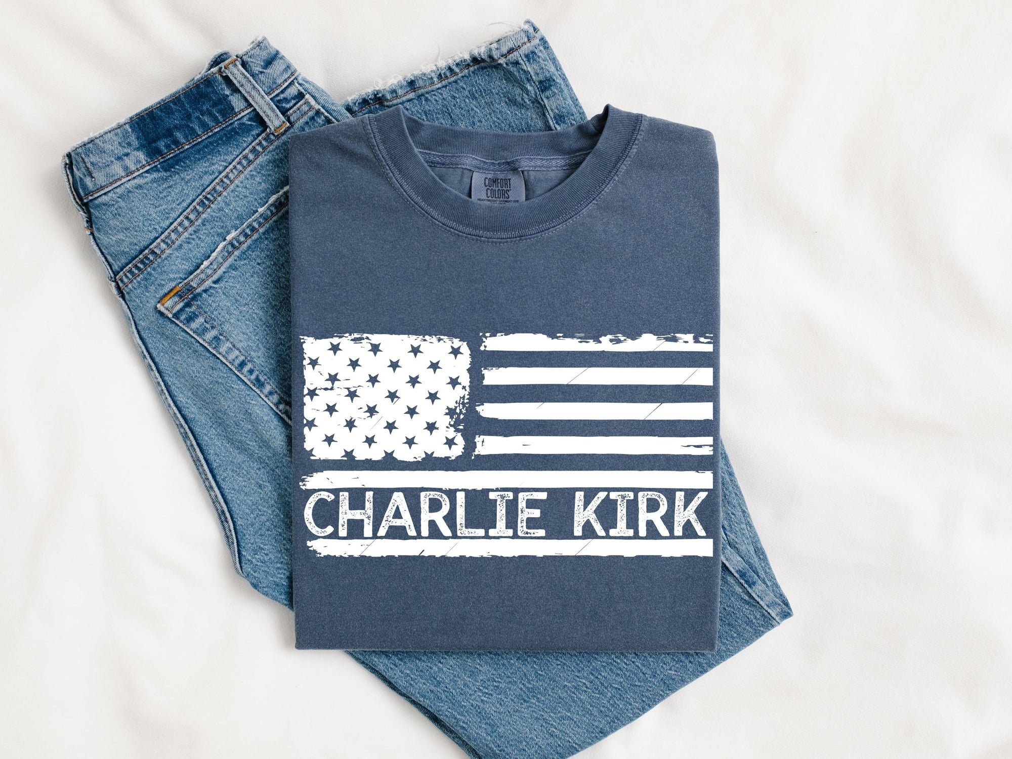 Comfort Colors American Patriot Shirt Charlie Kirk Memorial Shirt Patriotic Charlie Kirk Shirt Faith Based Tee Political Activist Shirt 1760406860506.jpg