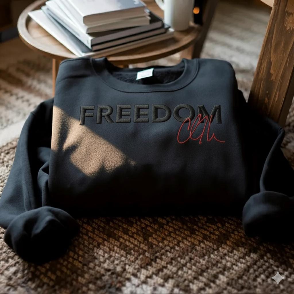 Embroidered Charlie Kirk Freedom Shirt Charlie Kirk Shirt Charlie Kirk Freedom T Shirt Charlie Kirk Sweatshirt Freedom Charlie Kirk Shirt 1760407257231.jpg