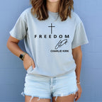 Freedom Charlie Kirk Signature T Shirt  Red Shirt Patriotic We Wear Red Charlie Kirk Birthday October 14 Memorial Shirt 1760407571145.jpg