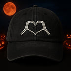 Skeleton Hands Heart Embroidered Baseball Cap Vintage Washed Cotton Twill Adjustable Gothic Halloween Spooky Love Unisex Dad Hat 1760408816426.jpg