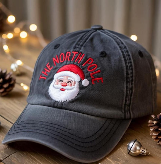 The North Pole Embroidered Hat Christmas Santa Claus Embroidered Cap Merry Christmas Hat Winter Gift 1760409677843.jpg
