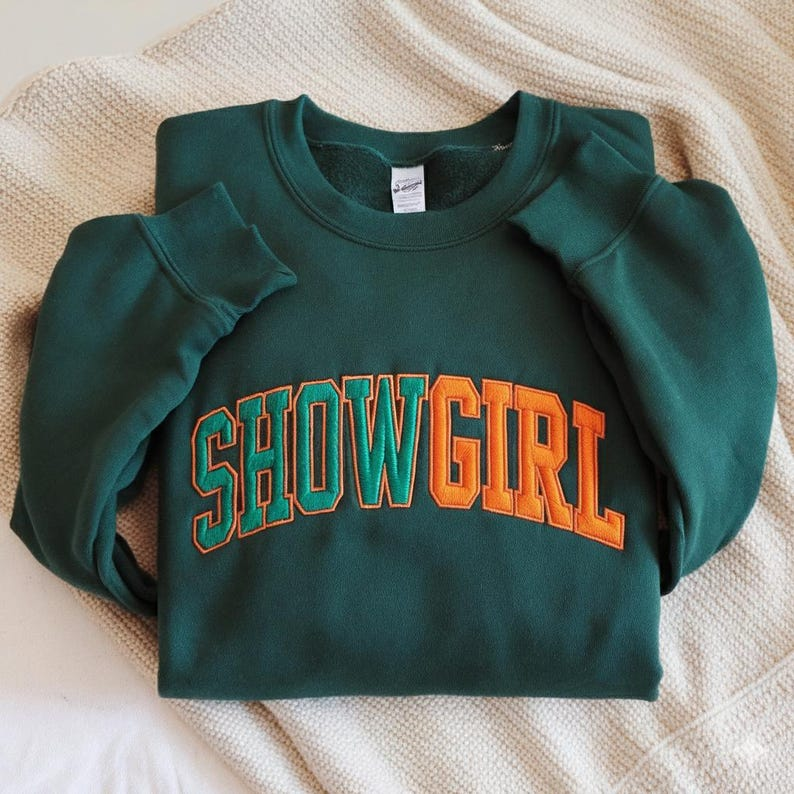Embroidered Showgirl Sweatshirt Life Of A Sweatshirt Orange Show Girl Shirt Shirt For Concert Showgirl Era Shirt Showgirl Merch 1760410499618.png
