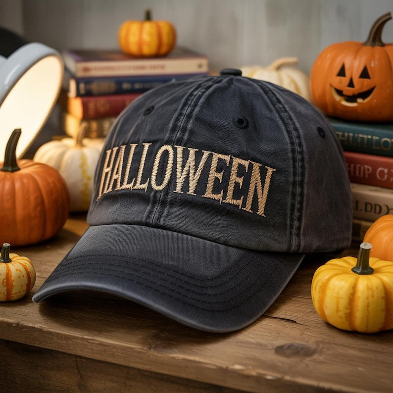 Happy Halloween Embroidered Hat Halloween Pattern Embroidered Cap Spooky Season Gift Halloween Gift 1760411673593.jpg