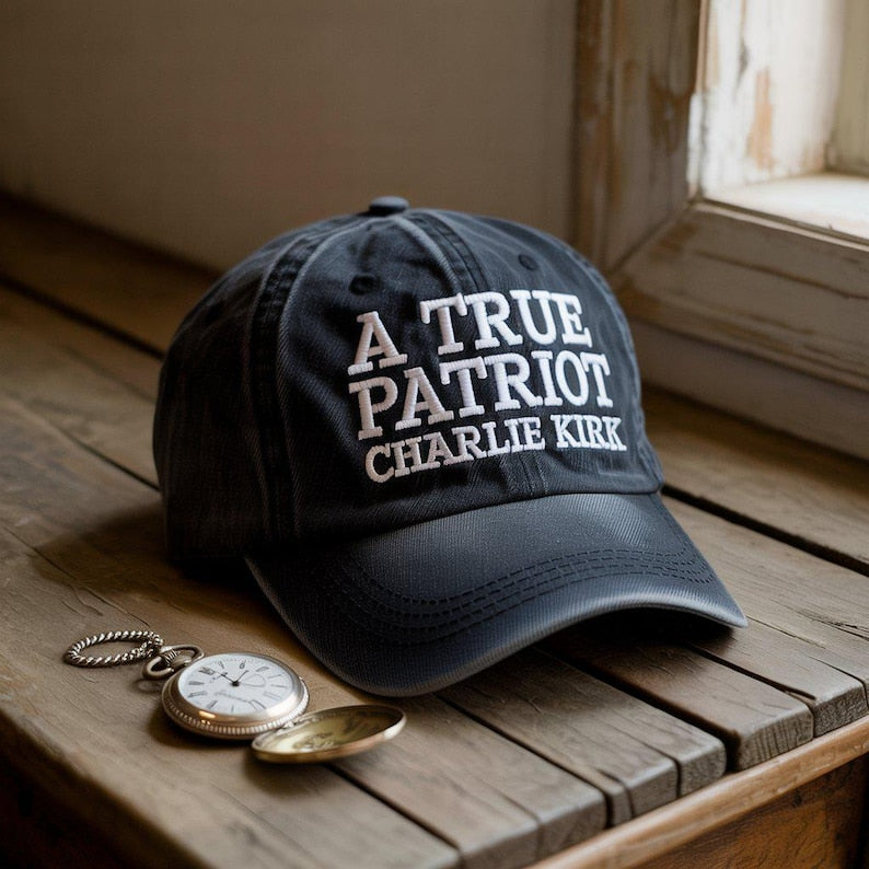 A True Patriot Charlie Kirk Embroidered Hat Freedom Embroidered Cap Political Statement Hatactivist Baseball Hat Pray For Charlie 1760411982601.jpg