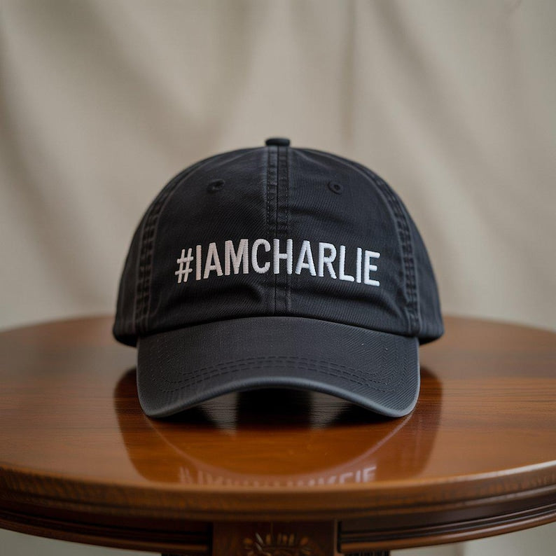 I Am Charlie Kirk Embroidered Hat Freedom Embroidered Cap Political Statement Hat Activist Baseball Hat Pray For Charlie 1760412832242.jpg