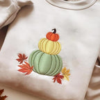 Embroidered Pumpkins Sweatshirt Cozy Halloween Hoodie Autumn Leaves Hoodie Autumn Sweatshirt Cute Fall Sweatshirt Thanksgiving Hoodie 1760433309518.jpg