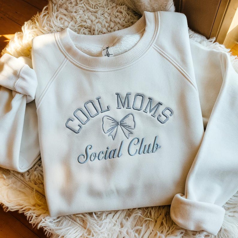 Cool Moms Social Club Embroidered Sweatshirt Coquette Mom Hoodie Cool Mom Sweater Pregnancy Announcement Trendy Mom Hoodie 1760436576657.jpg