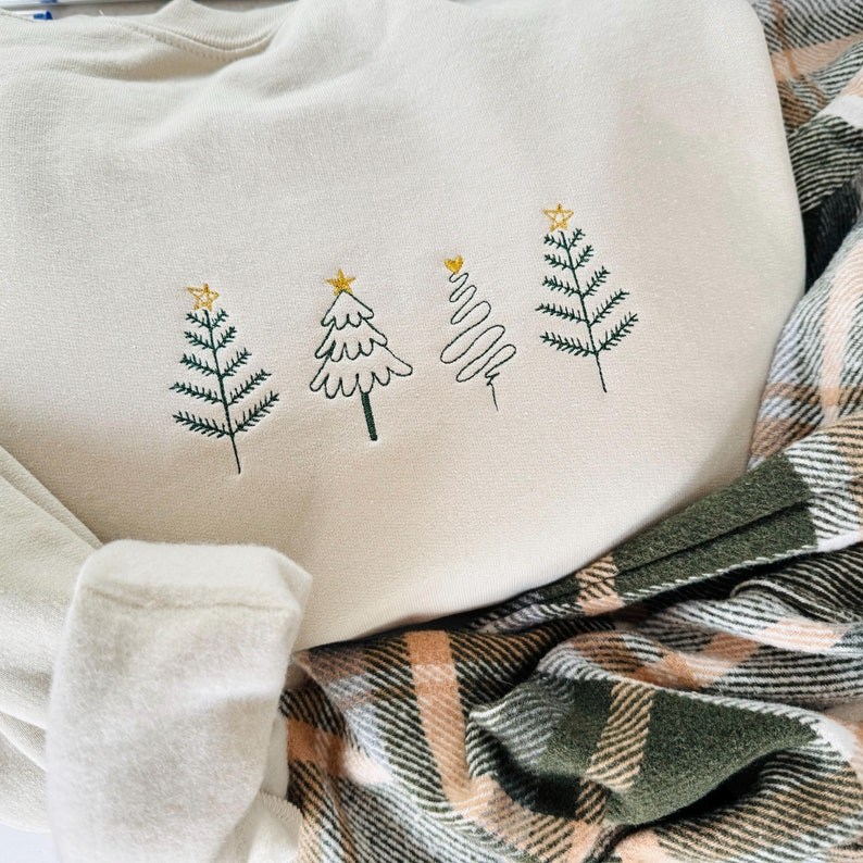 Embroidered Christmas Tree Sweatshirt Christmas Gift Holiday Sweater Xmas Trees Hoodie Winter Sweatshirt Merry Christmas Pullover 1760499630165.png