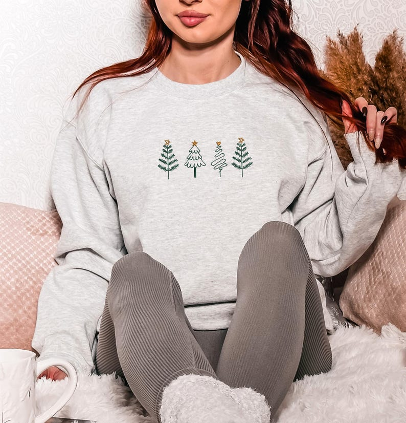 Embroidered Christmas Tree Sweatshirt Christmas Gift Holiday Sweater Xmas Trees Hoodie Winter Sweatshirt Merry Christmas Pullover 1760499630273.png