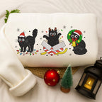 Christmas Black Cat Embroidered Sweatshirt Cute Cat Embroidered Hoodie Cat Lover Gift Merry Christmas Hoodie Christmas Gift 1760502802835.jpg