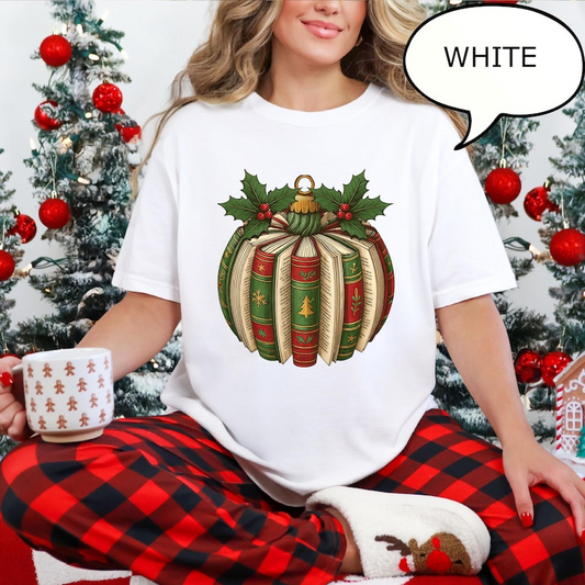 Comfort Colors Christmas Book Pumpkin T Shirt Retro Winter Christmas Shirt Christmas Book Shirt Christmas Teacher Shirt 1760503278892.png