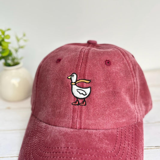 Cute Silly Goose Embroidered Cap Vintage Baseball Hat Vintage Trucker Hat Multiple Colours Baseball Cap Custom Unisex Baseball Cap 1760513744874.jpg