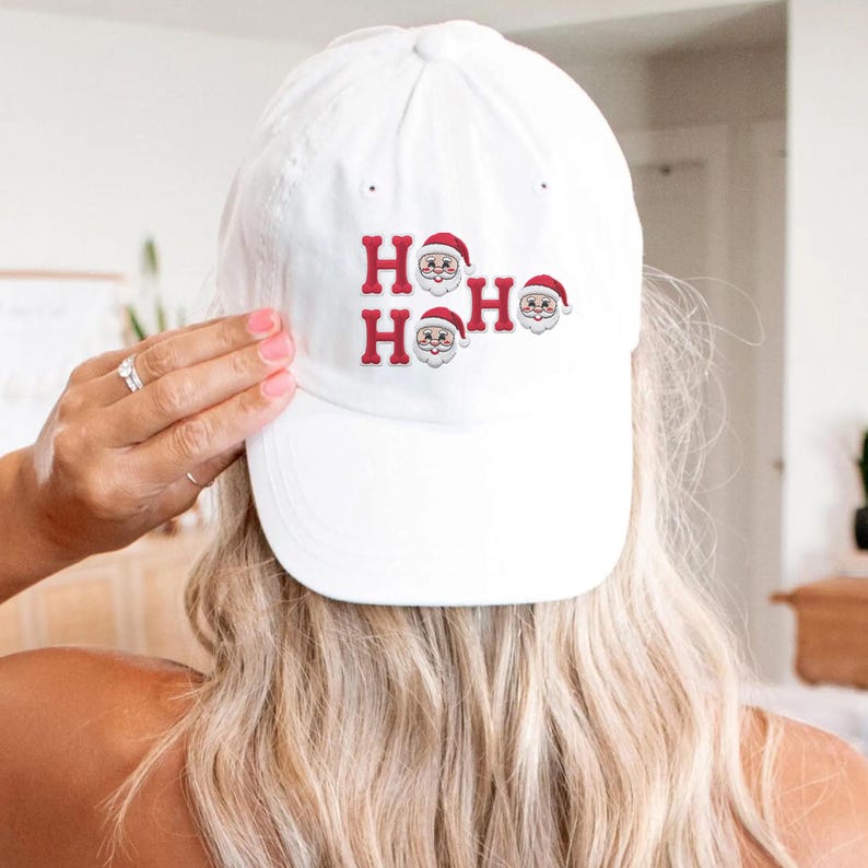Ho Ho Ho Santa Embroidered Hat Festive Christmas Baseball Cap For Adults Holiday Embroidery Cap Funny Ugly Xmas Hat Gift 1760516461832.jpg