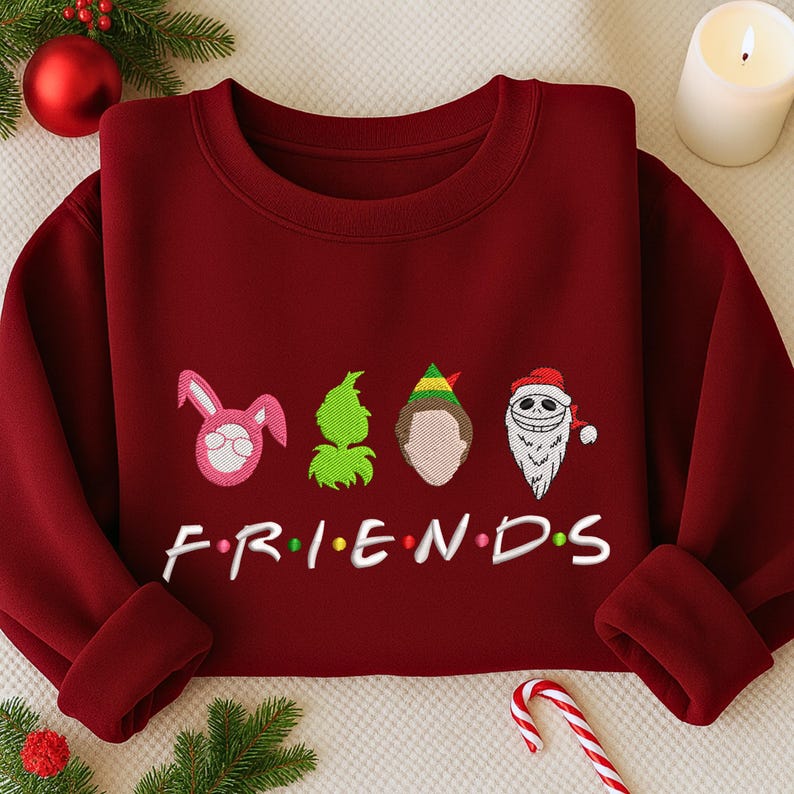 Christmas Movie Embroidered Sweatshirt Merry Christmas Embroidered Sweater Santa Friends Hoodie Winter Season Gift 1760518510077.jpg