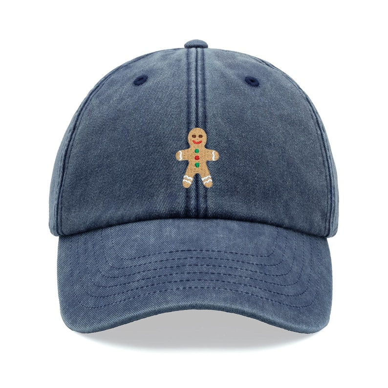 Gingerbread Man Baseball Cap Vintage Washed Unisex Dad Hat Low Profile Adjustable Faded Sports Sun Hiking Summer Holiday Christmas Baking 1760519563849.jpg
