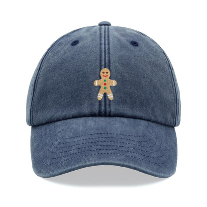 Gingerbread Man Baseball Cap Vintage Washed Unisex Dad Hat Low Profile Adjustable Faded Sports Sun Hiking Summer Holiday Christmas Baking 1760519563849.jpg